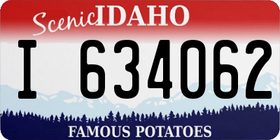 ID license plate I634062