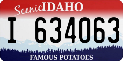 ID license plate I634063