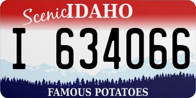 ID license plate I634066