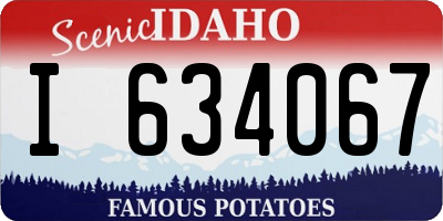 ID license plate I634067