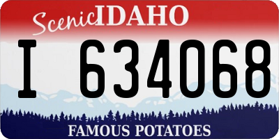ID license plate I634068