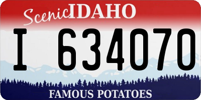 ID license plate I634070