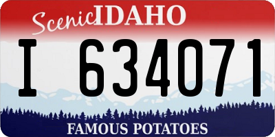ID license plate I634071