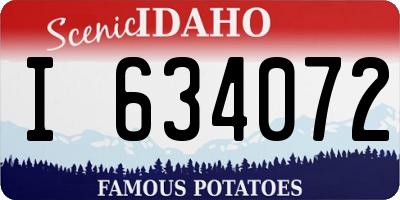ID license plate I634072
