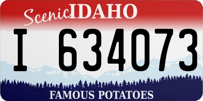 ID license plate I634073