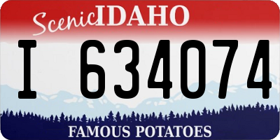 ID license plate I634074