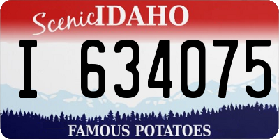 ID license plate I634075