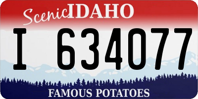 ID license plate I634077