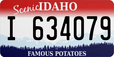 ID license plate I634079