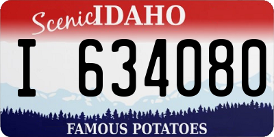 ID license plate I634080