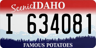 ID license plate I634081