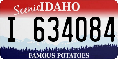 ID license plate I634084