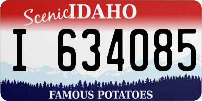 ID license plate I634085