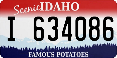 ID license plate I634086