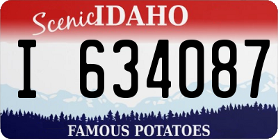 ID license plate I634087