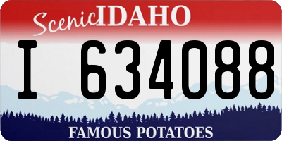 ID license plate I634088