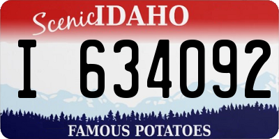 ID license plate I634092