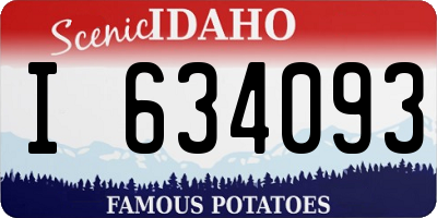 ID license plate I634093