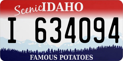 ID license plate I634094