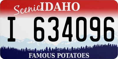 ID license plate I634096
