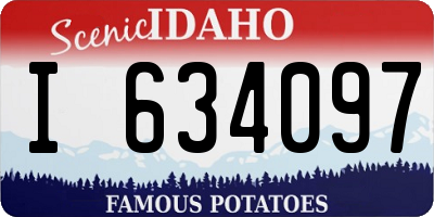 ID license plate I634097