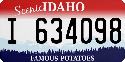 ID license plate I634098