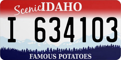 ID license plate I634103