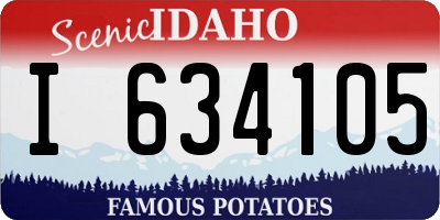 ID license plate I634105