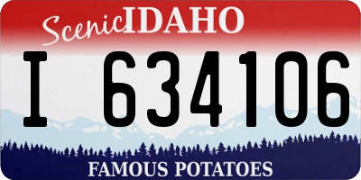 ID license plate I634106