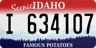 ID license plate I634107