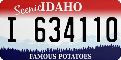 ID license plate I634110