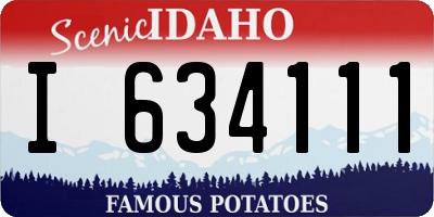 ID license plate I634111
