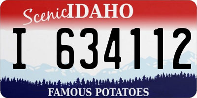 ID license plate I634112