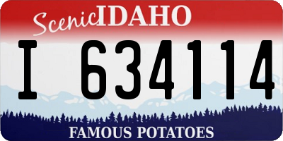 ID license plate I634114