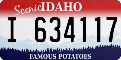 ID license plate I634117