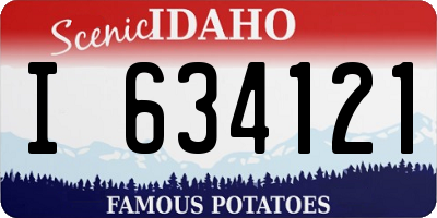 ID license plate I634121