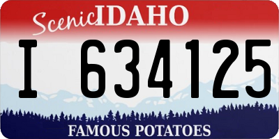 ID license plate I634125