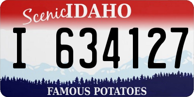 ID license plate I634127