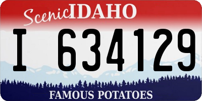 ID license plate I634129