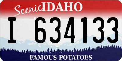 ID license plate I634133
