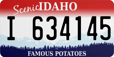 ID license plate I634145