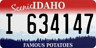 ID license plate I634147
