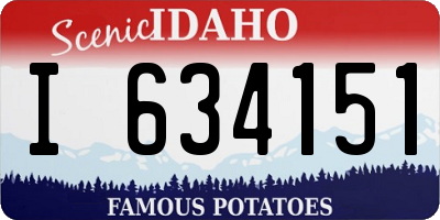 ID license plate I634151
