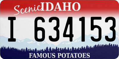 ID license plate I634153