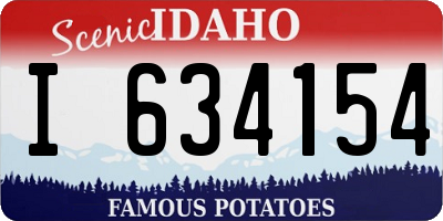 ID license plate I634154