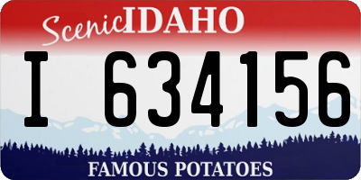 ID license plate I634156