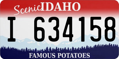 ID license plate I634158