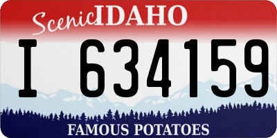 ID license plate I634159