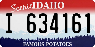 ID license plate I634161