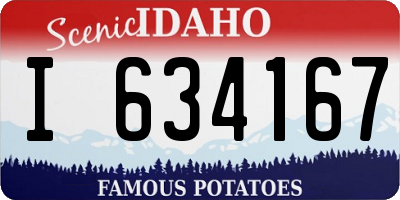 ID license plate I634167